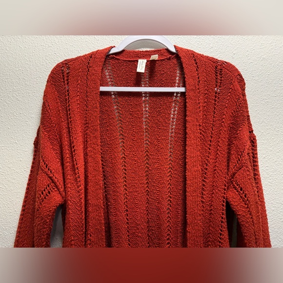 Anthropologie Meadow Rue Priscilla Belted Knit Cardigan Sweater Duster Medium - Picture 6 of 13